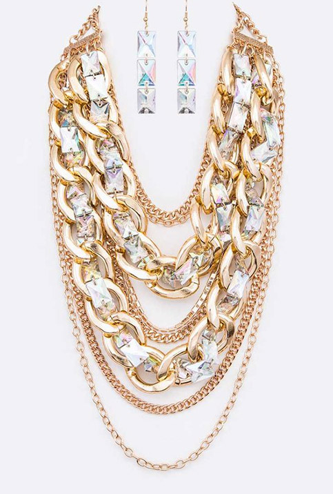 Queen Nefertiti Gold Necklace Set