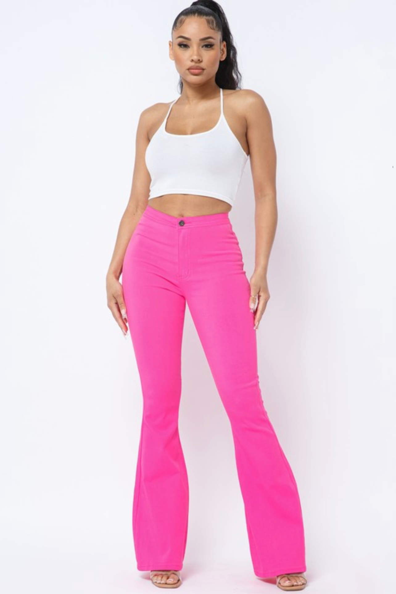 Flare Jeans (Pink)