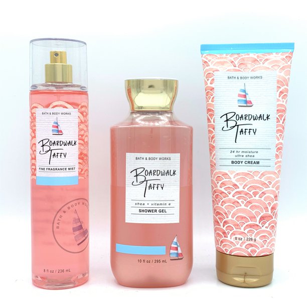 Bath & Body Works Boardwalk Taffy 3-Piece Bundle Set