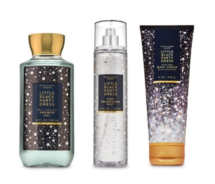 Bath & Body Works Little Black Party Dress 3-Piece Bundle Set