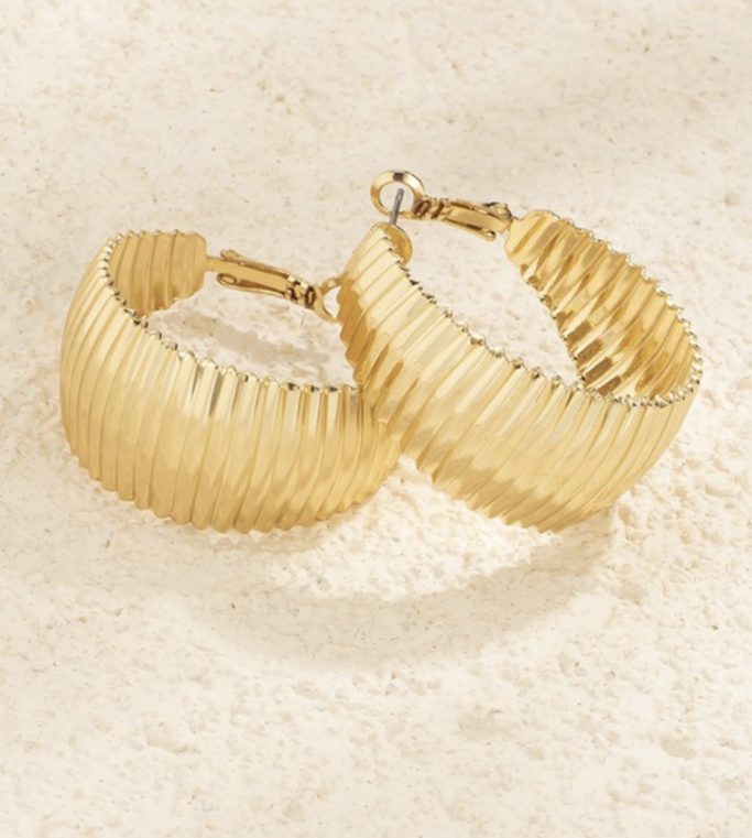 Wavy Gold Earrings