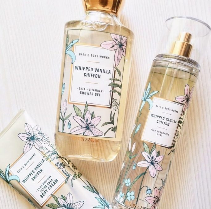 Bath and Body Works Whipped Vanilla Chiffon 2-Piece Bundle Set