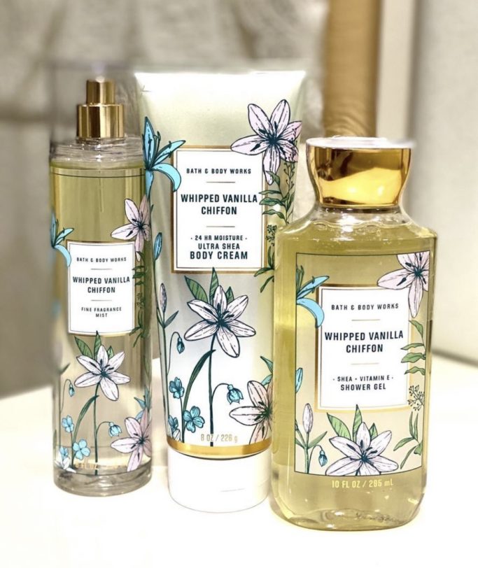 Bath and Body Works Whipped Vanilla Chiffon 2-Piece Bundle Set