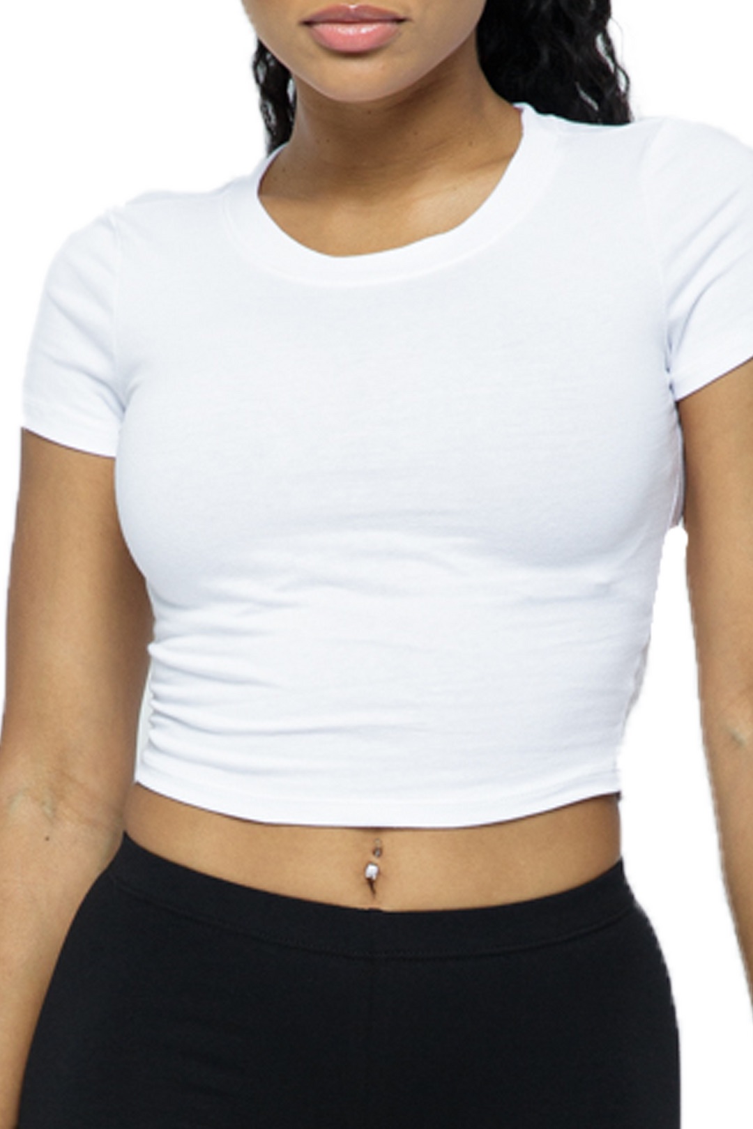 Fitted Crop T-Shirt (White)