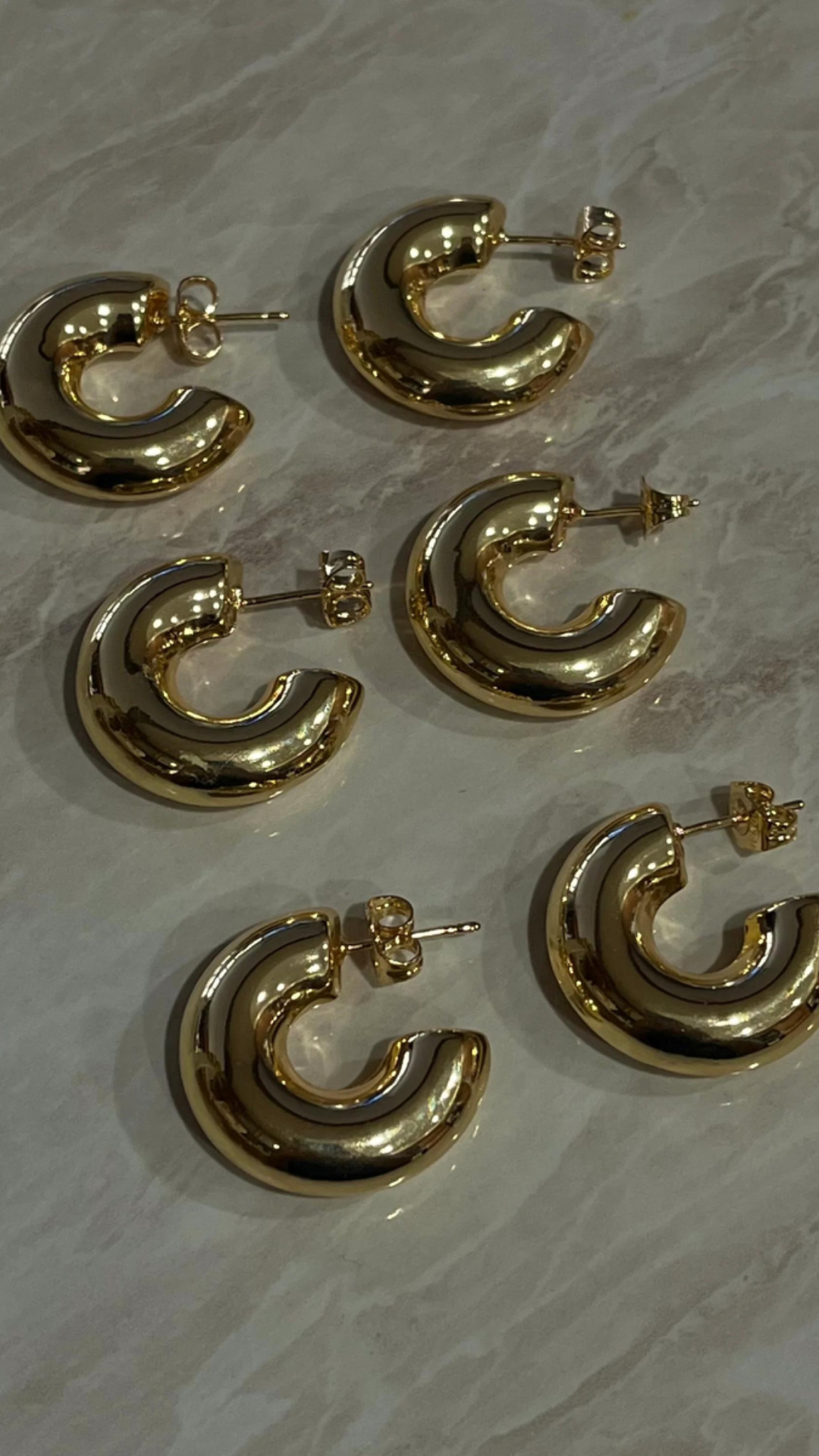 18K Gold Vermeil Chunky Earrings