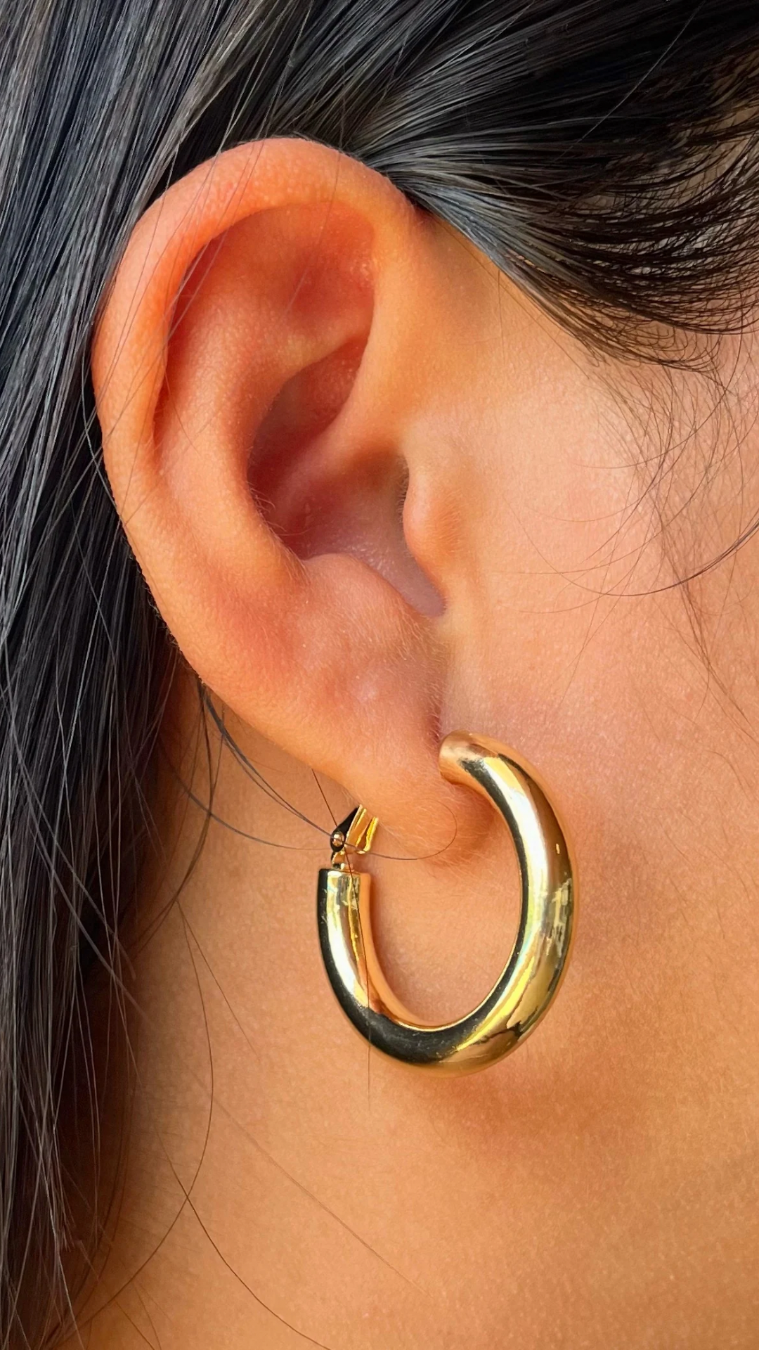 18K Gold Vermeil Classic Hoop Earrings