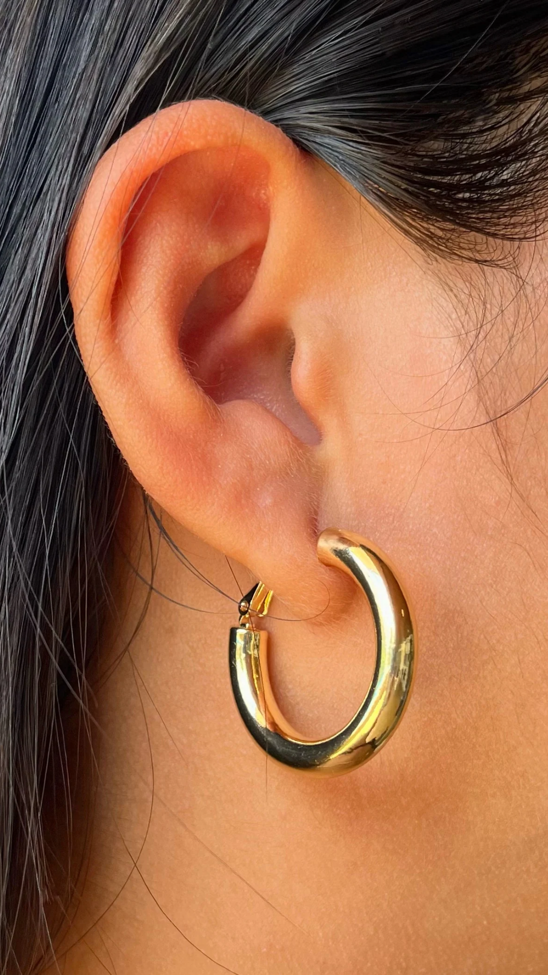 18K Gold Vermeil Classic Hoops